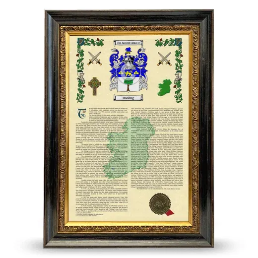 Dooling Armorial History Framed - Heirloom