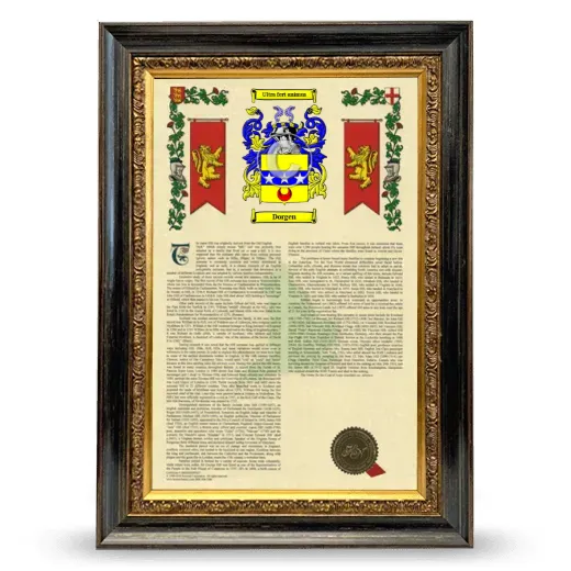 Dorgen Armorial History Framed - Heirloom