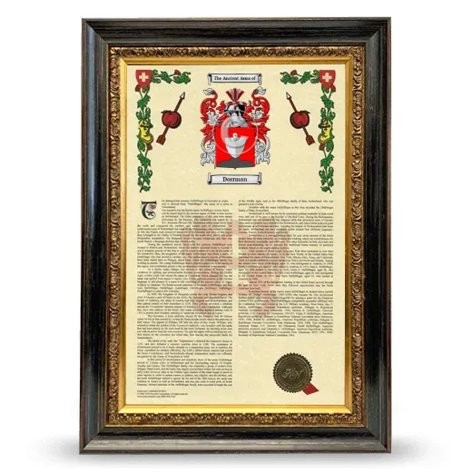 Dorrman Armorial History Framed - Heirloom