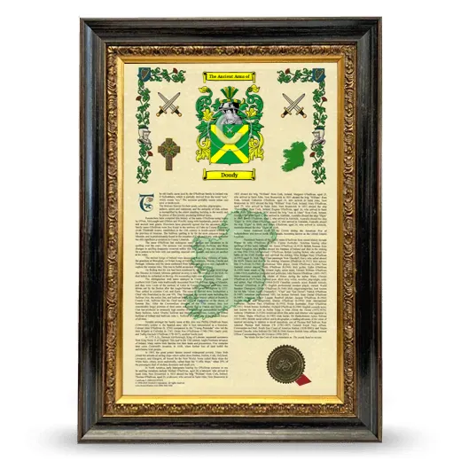 Doudy Armorial History Framed - Heirloom