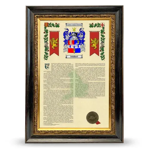 Drinkard Armorial History Framed - Heirloom