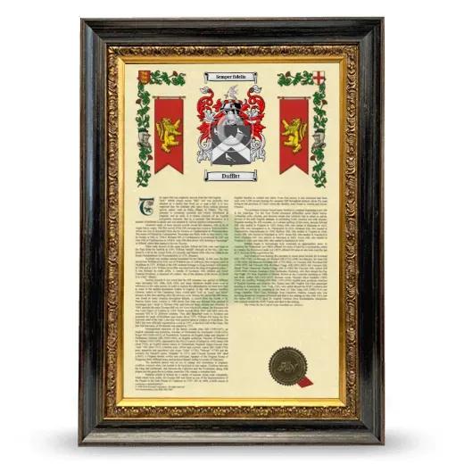 Duffitt Armorial History Framed - Heirloom