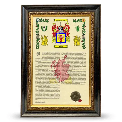 Dutay Armorial History Framed - Heirloom