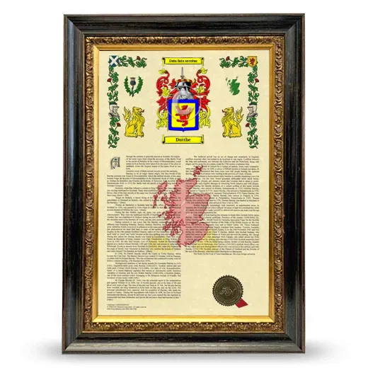 Dutthe Armorial History Framed - Heirloom