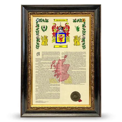 Duty Armorial History Framed - Heirloom