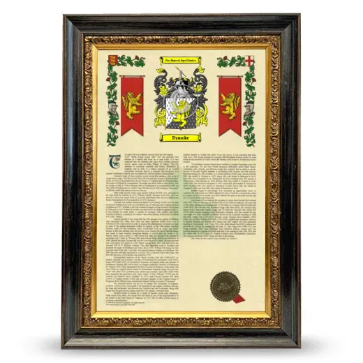 Dymoke Armorial History Framed - Heirloom