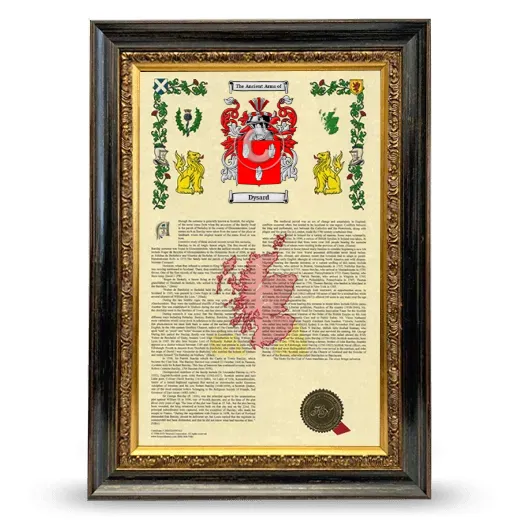 Dysard Armorial History Framed - Heirloom