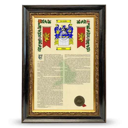 Ebdan Armorial History Framed - Heirloom