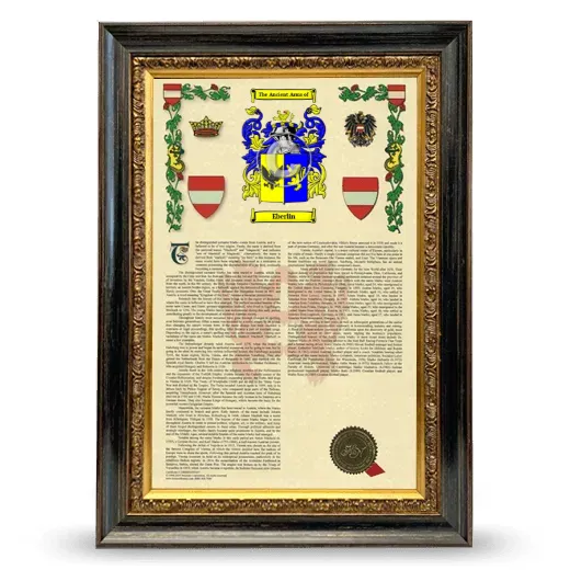 Eberlin Armorial History Framed - Heirloom
