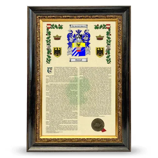 Ebersol Armorial History Framed - Heirloom