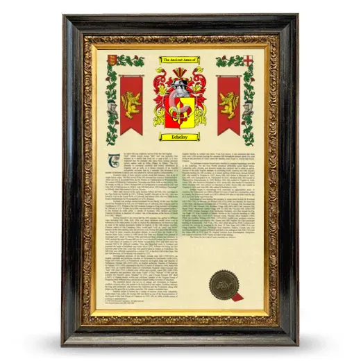 Echelay Armorial History Framed - Heirloom