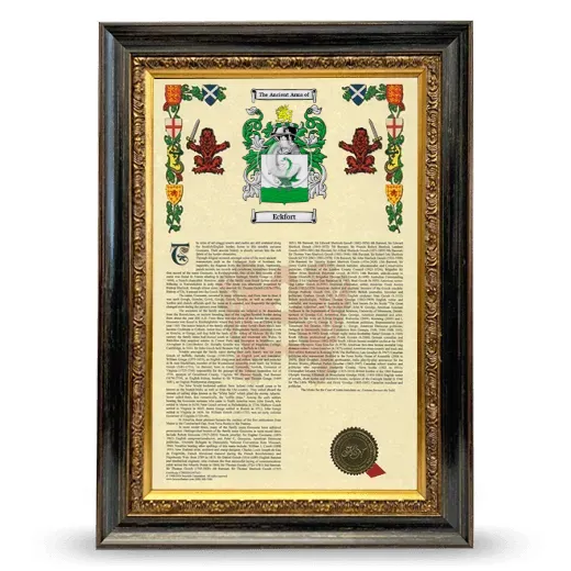 Eckfort Armorial History Framed - Heirloom