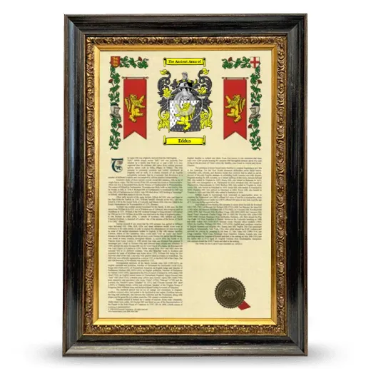 Eddus Armorial History Framed - Heirloom