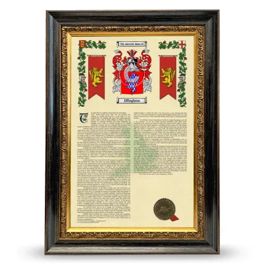 Effingham Armorial History Framed - Heirloom