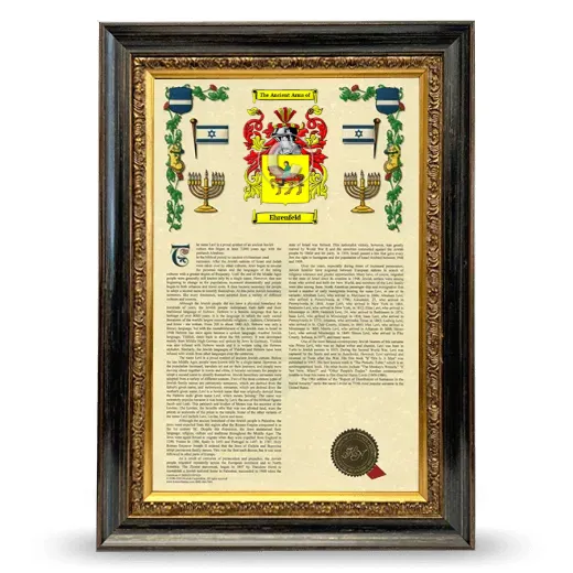 Ehrenfeld Armorial History Framed - Heirloom