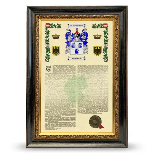 Eisenbarth Armorial History Framed - Heirloom