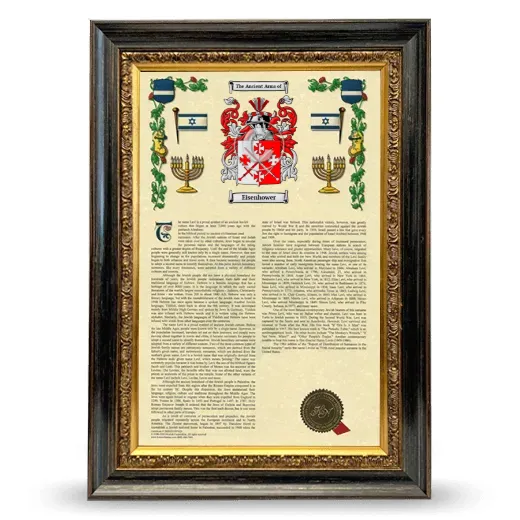 Eisenhower Armorial History Framed - Heirloom