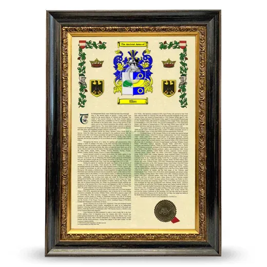 Elias Armorial History Framed - Heirloom