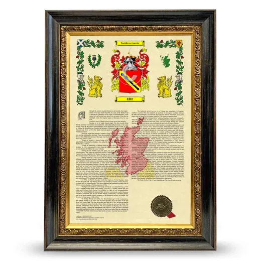 Elitt Armorial History Framed - Heirloom