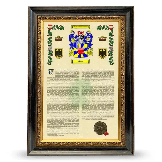 Ellerer Armorial History Framed - Heirloom