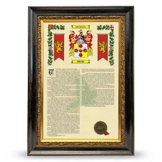 Ellerslie Armorial History Framed - Heirloom