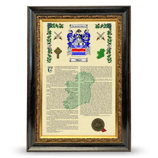 Ellgate Armorial History Framed - Heirloom