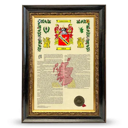 Ellicot Armorial History Framed - Heirloom
