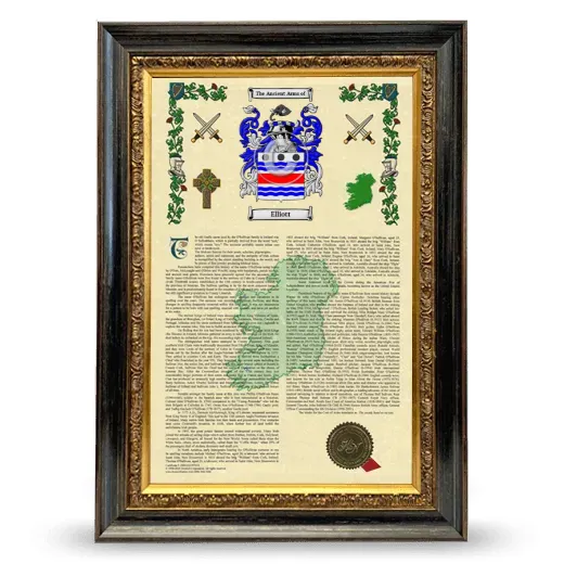 Elliott Armorial History Framed - Heirloom
