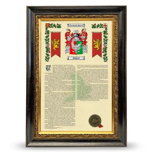 Elsdynd Armorial History Framed - Heirloom