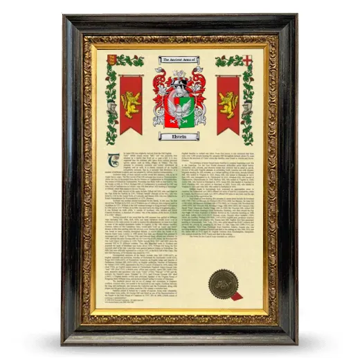 Elstein Armorial History Framed - Heirloom