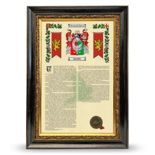 Elstobbe Armorial History Framed - Heirloom