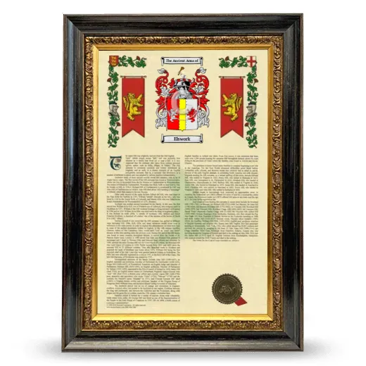 Elswork Armorial History Framed - Heirloom