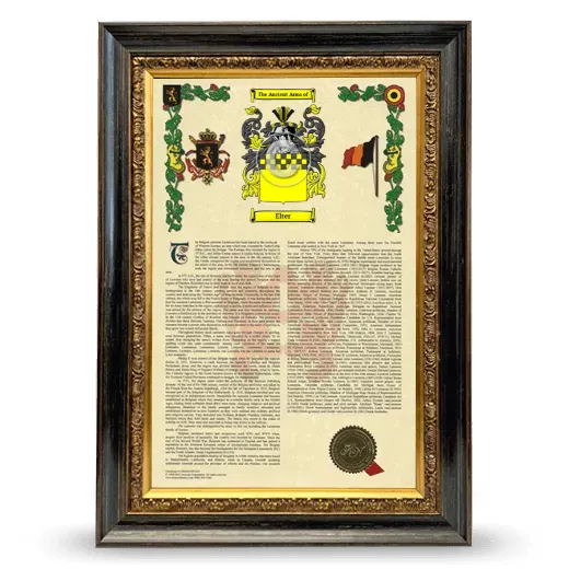 Elter Armorial History Framed - Heirloom