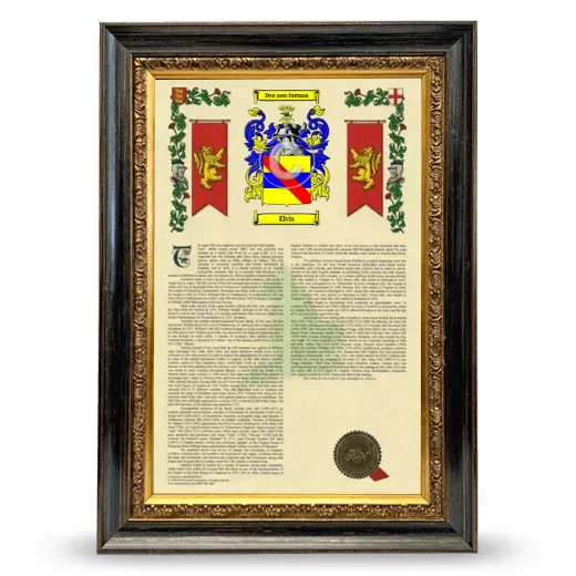 Elvis Armorial History Framed - Heirloom