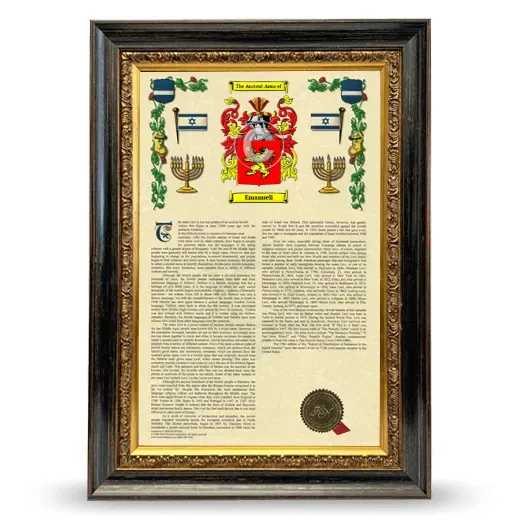 Emanueli Armorial History Framed - Heirloom