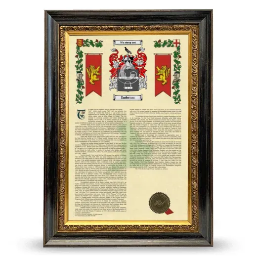 Enderton Armorial History Framed - Heirloom
