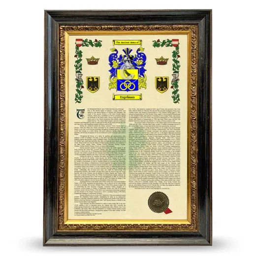Engelman Armorial History Framed - Heirloom