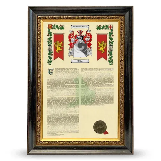 Erline Armorial History Framed - Heirloom