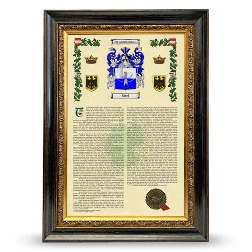 Ertel Armorial History Framed - Heirloom