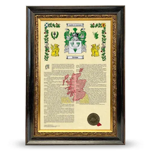 Ervene Armorial History Framed - Heirloom