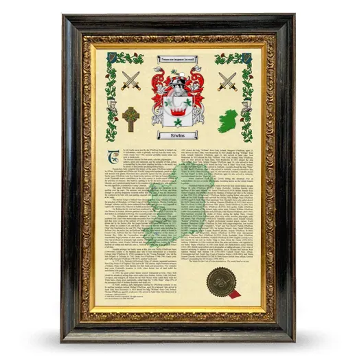 Erwins Armorial History Framed - Heirloom