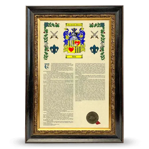 Estu Armorial History Framed - Heirloom