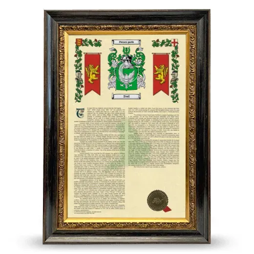 Evel Armorial History Framed - Heirloom