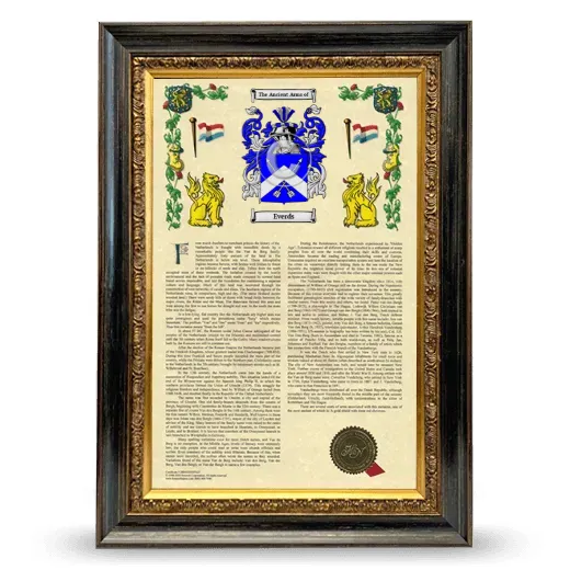 Everds Armorial History Framed - Heirloom