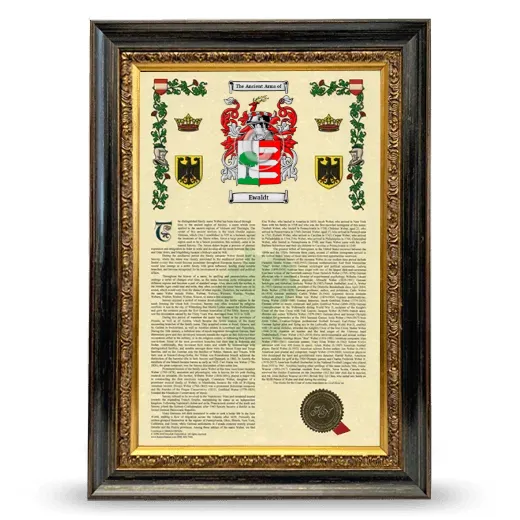 Ewaldt Armorial History Framed - Heirloom