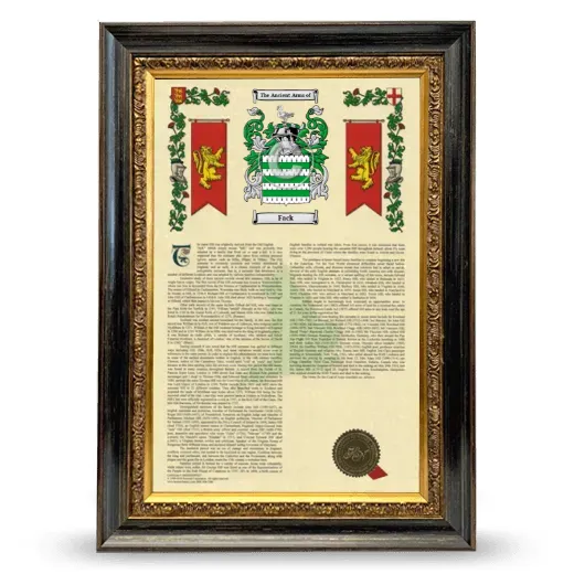 Fack Armorial History Framed - Heirloom