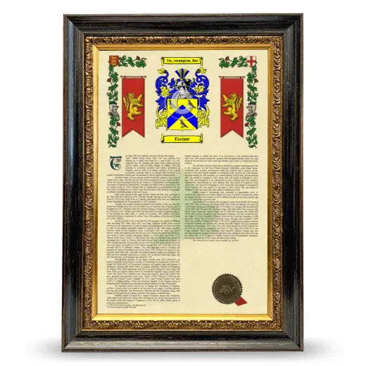 Facone Armorial History Framed - Heirloom