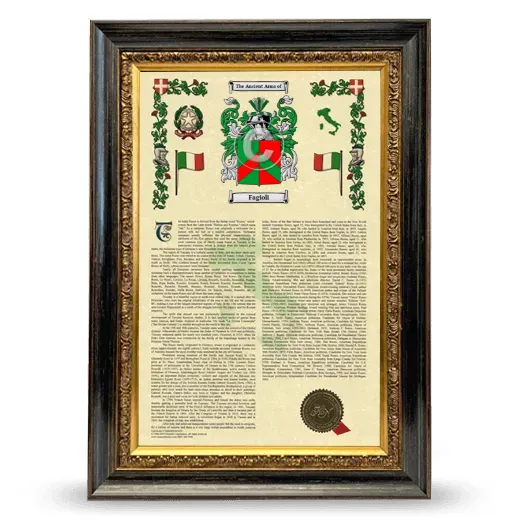 Fagioli Armorial History Framed - Heirloom