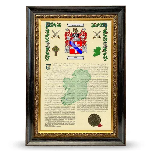Fair Armorial History Framed - Heirloom