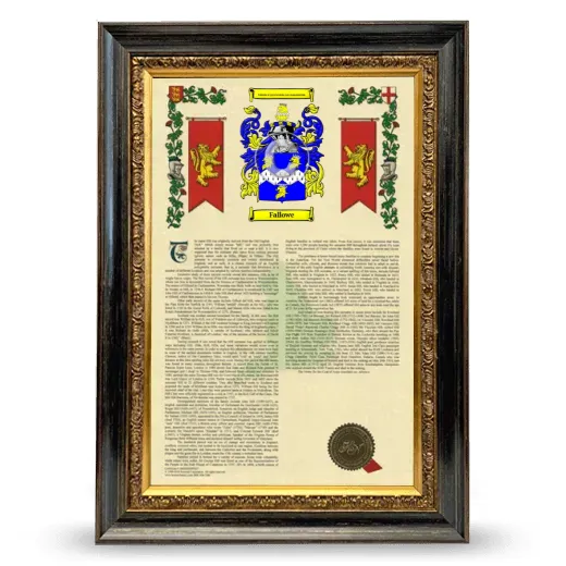 Fallowe Armorial History Framed - Heirloom